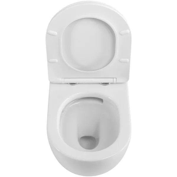 Унитаз подвесной Cezares Stylus CZR-546-TH-TOR/SC безободковый, торнадо, с сиденьем микролифт, белый