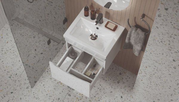 Тумба Velvex под раковину навесная Vizo 500-0-1 (Como) (tp.VIZ.COM.50.1Y)