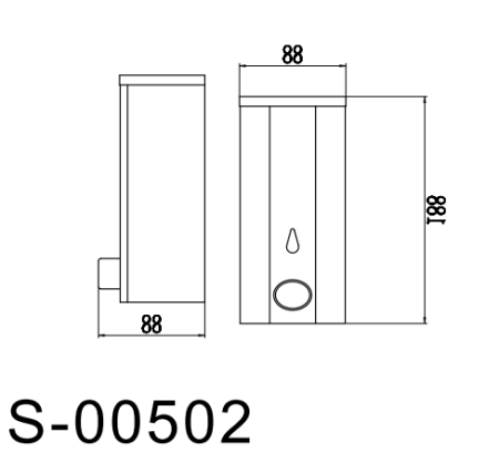 Дозатор для жидкого мыла 0,7 л Savol (S-00502)