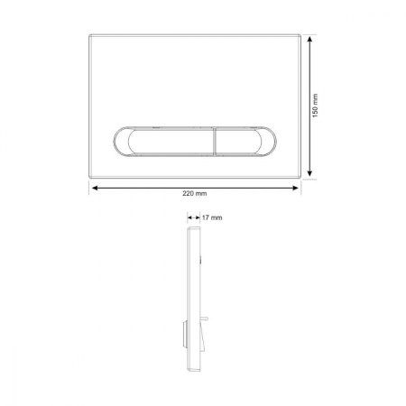 Кнопка смыва Cersanit Tear BU-TR/Wh белый