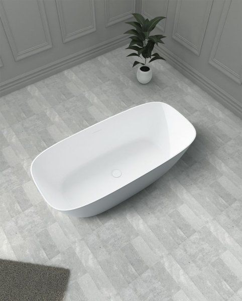 Ванна из искусственного камня ABBER Stein AS9612-1.7 170x72 белый матовый