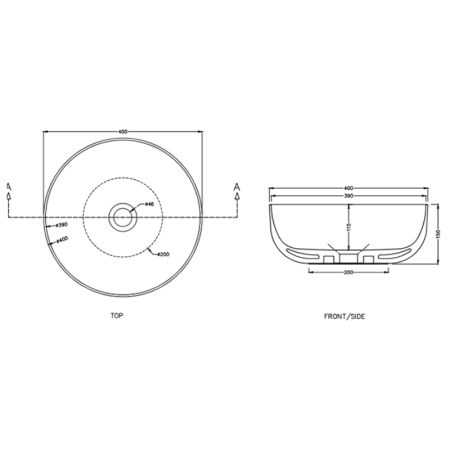 Раковина Cielo Era BAERA40 SM 40 smeraldo