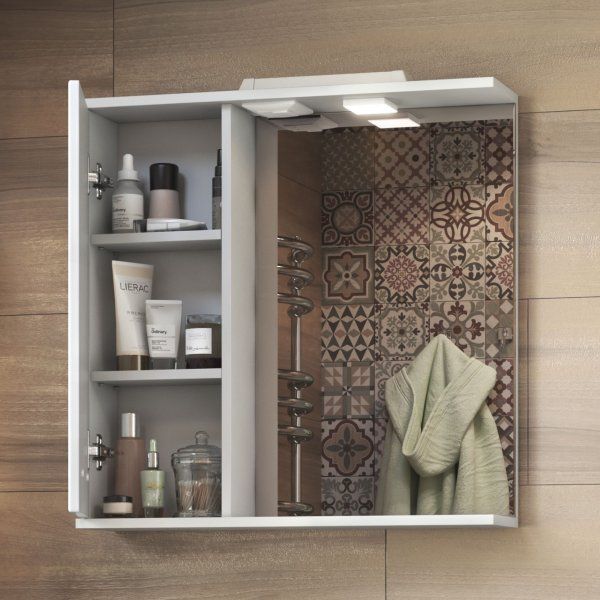 Шкаф VIGO навесной с зеркалом Diana 800 (левый) со спотом (z.DIA.80.L.El)