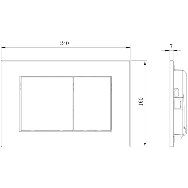 Кнопка смыва Boheme 650/2-BR для инсталляции, бронза