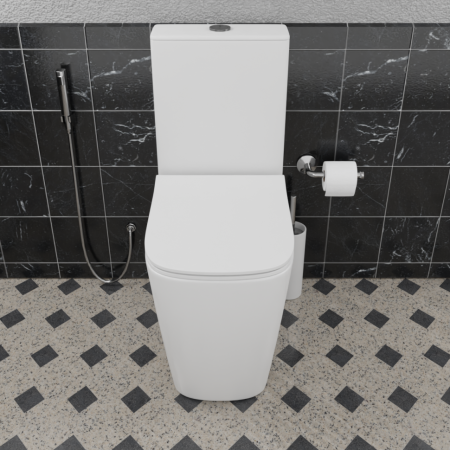 Унитаз напольный Ceramalux 1288A, белый глянец