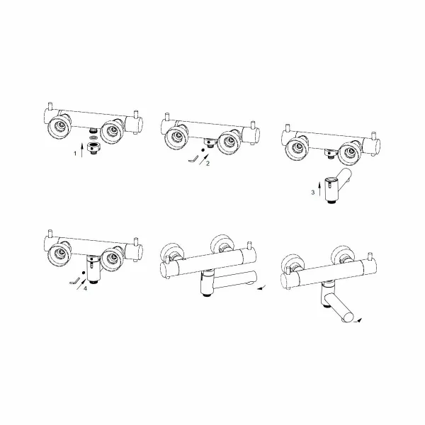 Излив поворотный с картриджем AQUAme AQM8301MB, Черный матовый