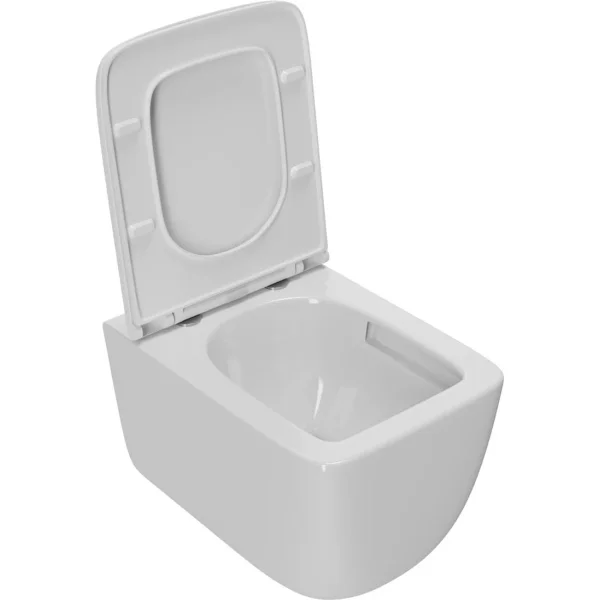 Унитаз подвесной Point Меркурий PN41831 безободковый, торнадо, с сиденьем микролифт, белый