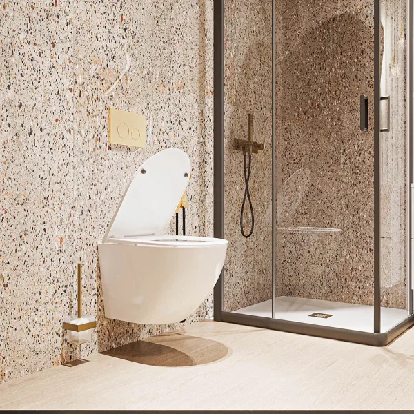 Унитаз подвесной Veconi Moro VMO-48T безободковый, торнадо, с сиденьем микролифт, белый