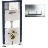 Система инсталляции Geberit Duofix Delta 458.128.21.1 2 в 1 для подвесного унитаза, с кнопкой