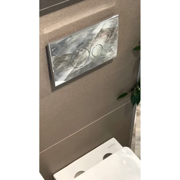 Кнопка смыва Boheme 668-GM для инсталляции, графит матовый