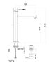 Смеситель для раковины Webert Rimini RI831402560, черный