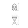 Крючок Migliore Olivia 17554 керамика белая с декором платина, хром