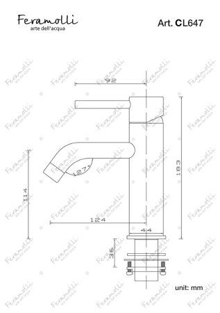 Смеситель для раковины Feramolli CL647, хром
