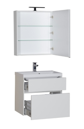 Мебель для ванной Aquanet Латина 00180032 70 белая, 2 ящика