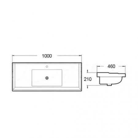 Раковина SantiLine SL-2112 100 белый