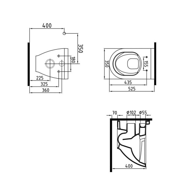 Унитаз подвесной Bien Harmony HRKA052N1VE0W3000 белый