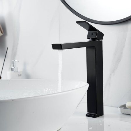 Смеситель для раковины высокий Rose R18H R1811H-1, черный