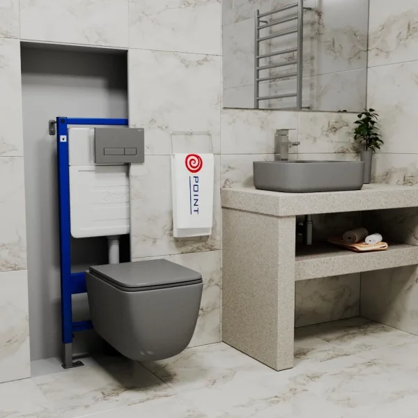 Инсталляция для унитаза Point PN45122 с контейнером для гигиенических таблеток