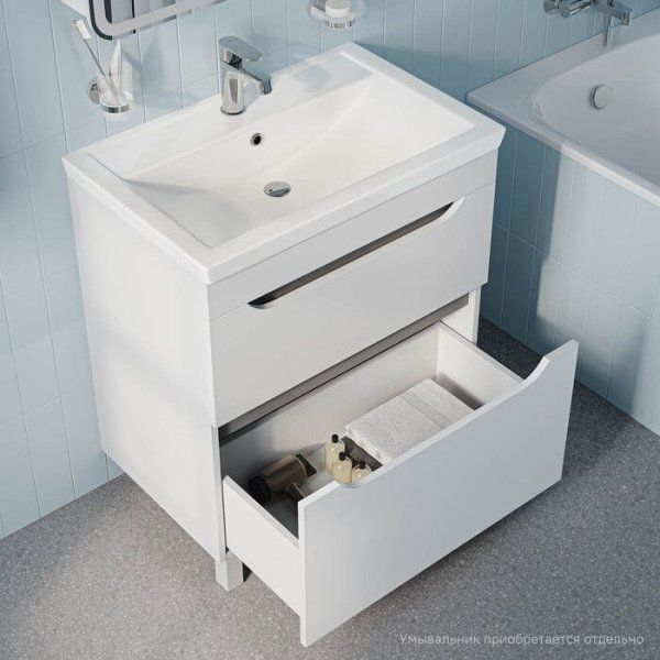 Тумба напольная, 70 см, белый, Sky, IDDIS, SKY70WFi95 подходит умыв. 4077000i28