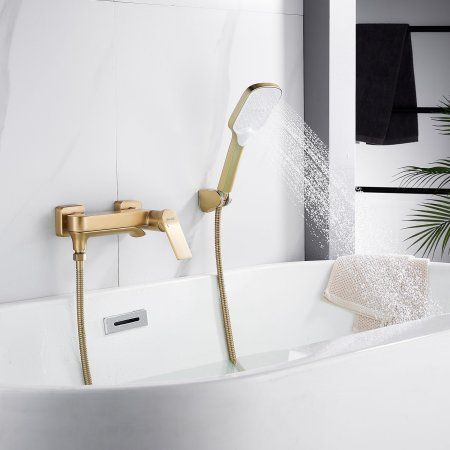 Смеситель для ванны однорычажный  Shevanik S4102G, Золотой сатин