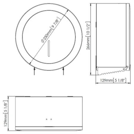 Диспенсер туалетной бумаги Mediclinics PR2783, 
Белый