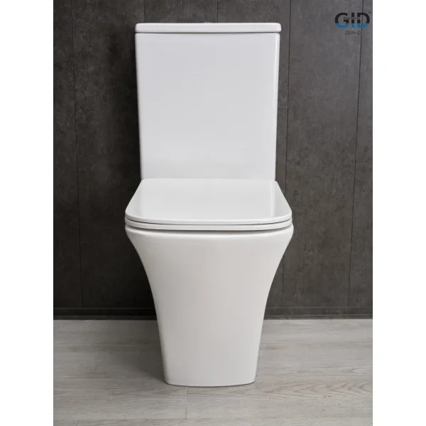 Унитаз-компакт GID Tn2184 безободковый, с сиденьем микролифт, белый