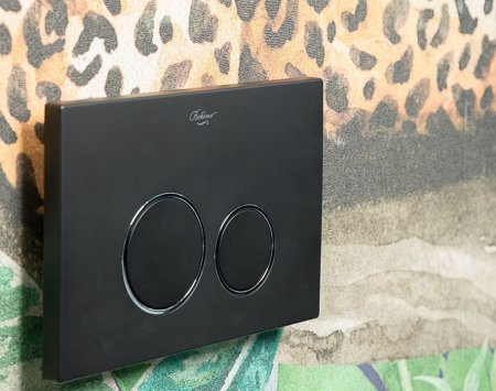 Кнопка смыва Boheme 662 черный, хром