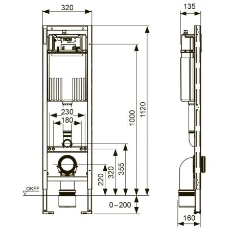 Инсталляция для унитаза Tece TECEprofil 9400440