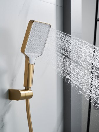 Смеситель для ванны Shevanik S4552G, Золотой сатин