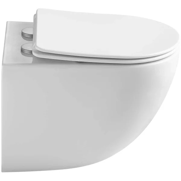 Унитаз подвесной Aquatek Гелиос AQ1993T-00 безободковый, торнадо, с сиденьем микролифт, белый