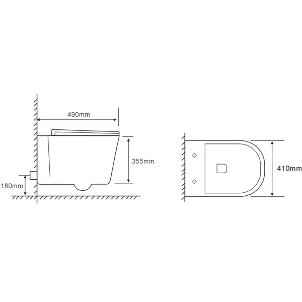 Унитаз подвесной Ceruttispa Santa Aria CT9666 безободковый, с сиденьем микролифт, белый