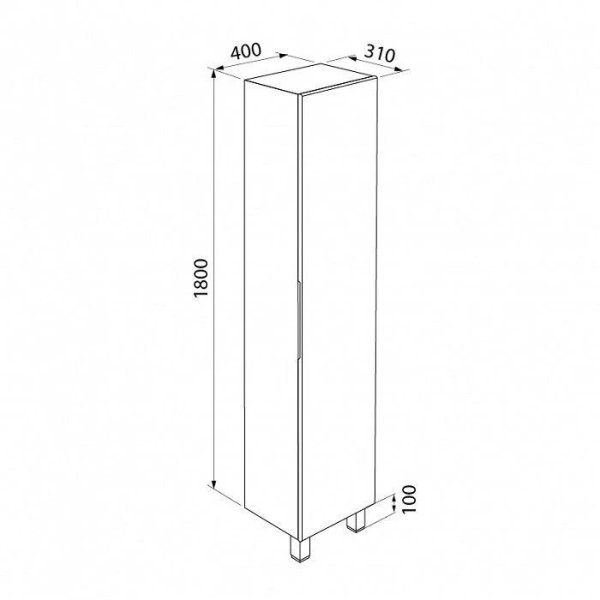 Шкаф-пенал IDDIS Harizma 40 напольный белый (HACVR4KG00BK0iCN97IQ)