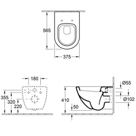 Унитаз подвесной Villeroy&Boch Verity Design 5643HR01 56 см