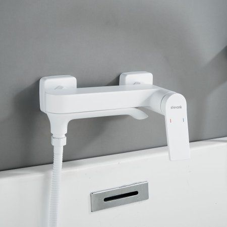 Смеситель для ванны однорычажный  Shevanik S4102C, Белый