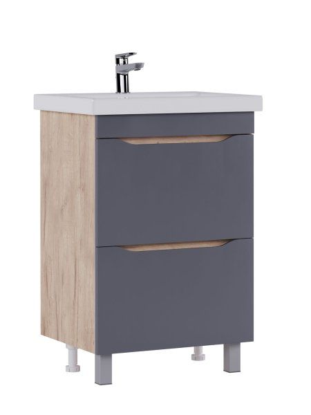 Тумба под раковину VIGO Wave 600-0-2 (Como), поставляется в разобранном виде (358 дуб золотой)