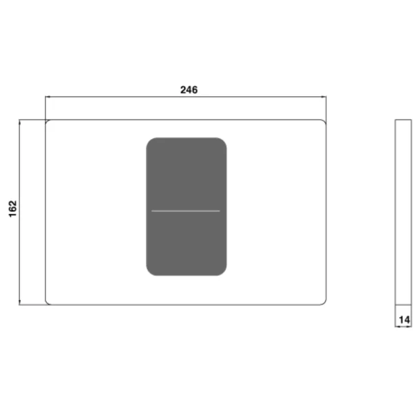 Кнопка смыва Creavit FP8003.00 для инсталляции, сенсорная, питание от батареи, белый