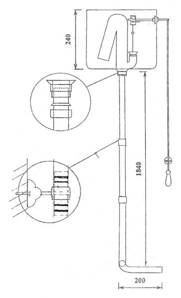 Механизм слива Tiffany World Bristol TWBR17cr для бачка с высокой трубой, хром