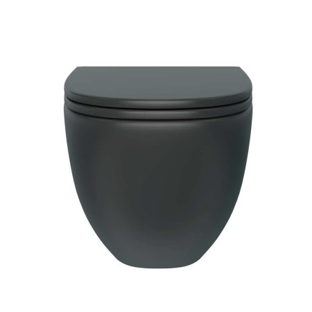 Унитаз подвесной Teymi Lina S Black черный матовый безободковый, сиденье микролифт T40111