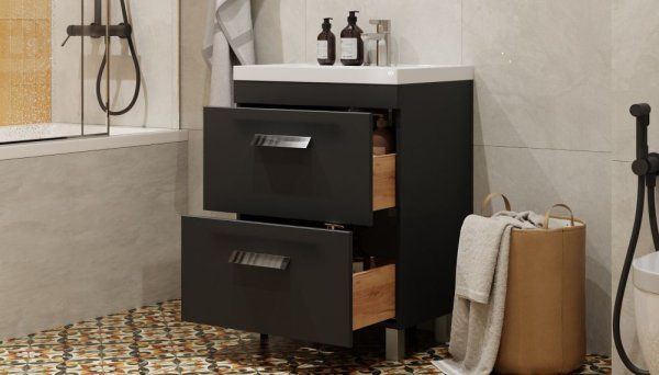 Тумба Velvex напольная Orlando 60, серый (tn.ORL.CLA.60.2Y графит)