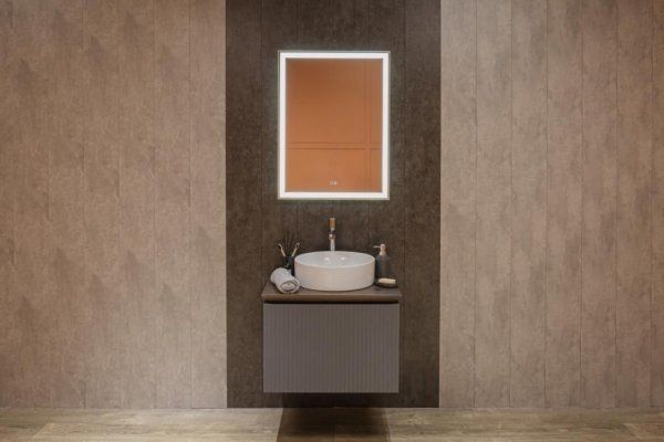 Зеркало с подсветкой и подогревом AQUAme AQM9105 600х800