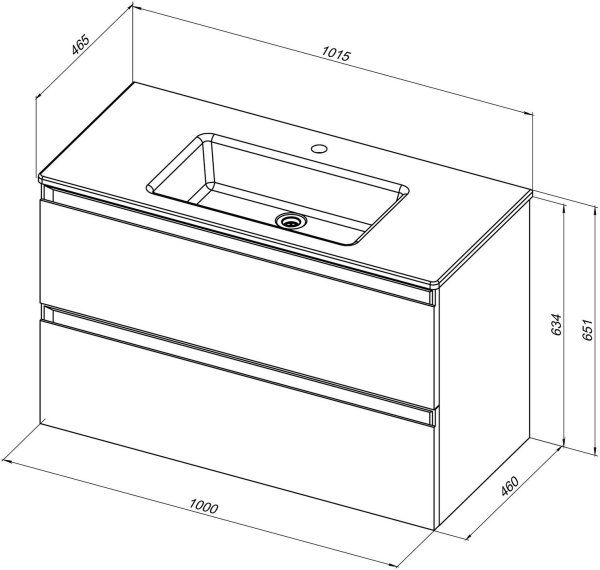 Тумба под раковину Allen Brau Eclipse 100 1.E1003.PWM 2.0 папирус матовый