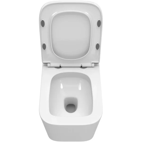 Унитаз подвесной BelBagno Due BB5171CH-TOR/SC безободковый, торнадо, с сиденьем микролифт, белый