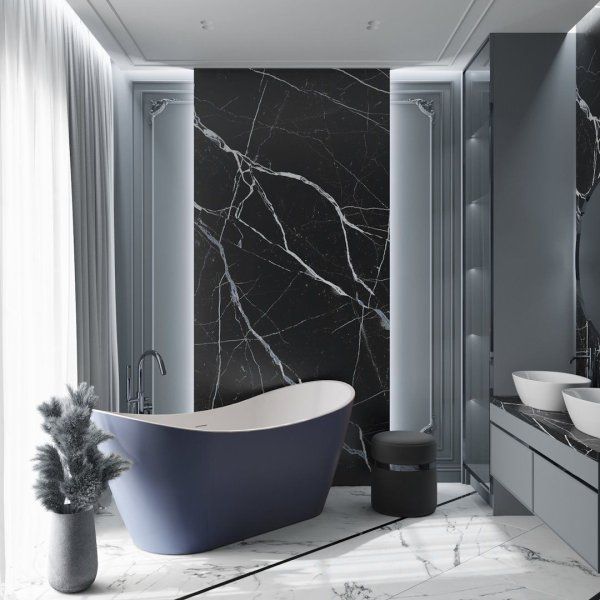 Ванна акриловая отдельностоящая Teymi Ellie 170x80x73, синяя матовая T130116