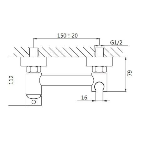 Гигиенический душ настенный однорычажный Shevanik S107, Хром