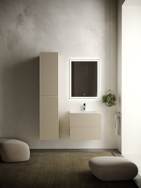 Тумба подвесная SANCOS Snob R 590х445х500, c двумя ящиками оснащенными доводчиками, Beige Soft , SNR60CE