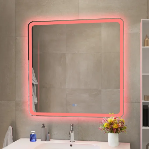 Зеркало Cezares CZR-SPC-MC-800-800-RGB-TCH 80x80 см, с разноцветной подсветкой, сенсорным выключателем, диммером