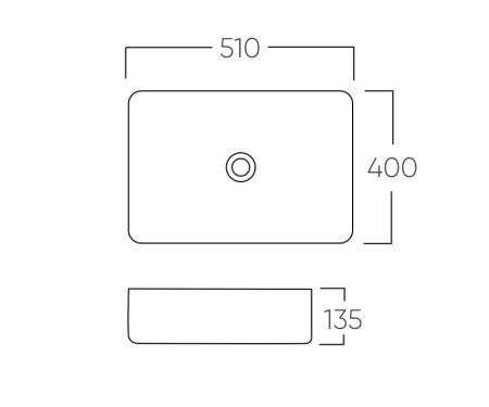 Раковина Bronze de Luxe LACIO 510*400*135 (1073M)