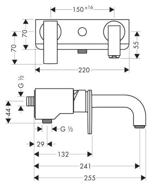 Смеситель Axor Citterio 39400000 для ванны с душем