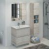 Тумба-умывальник COMFORTY "Верона-75" дуб белый с раковиной COMFORTY 75Е