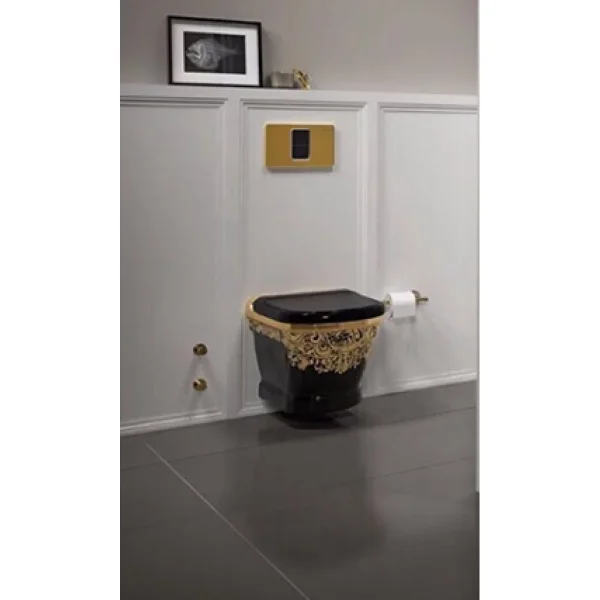 Кнопка смыва Creavit FP8001.04 для инсталляции, сенсорная, питание от сети, золотой матовый